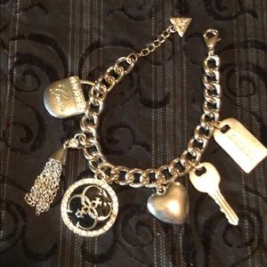 Guess silver charm bracelet
